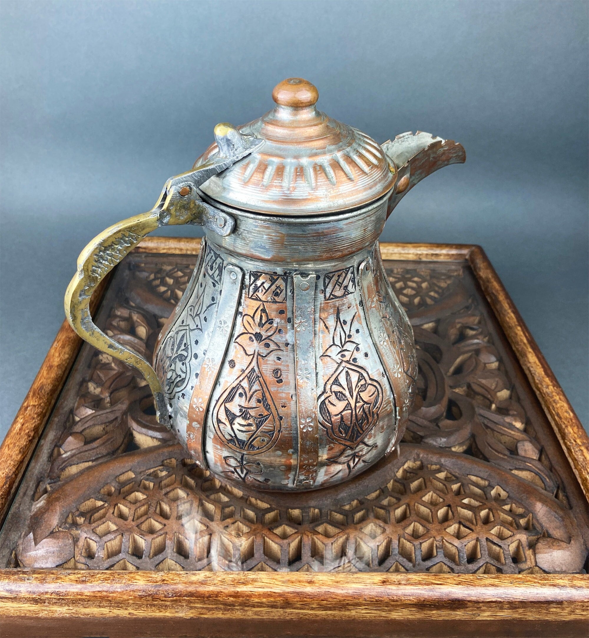 Vintage Turkish Copper Coffee Pot