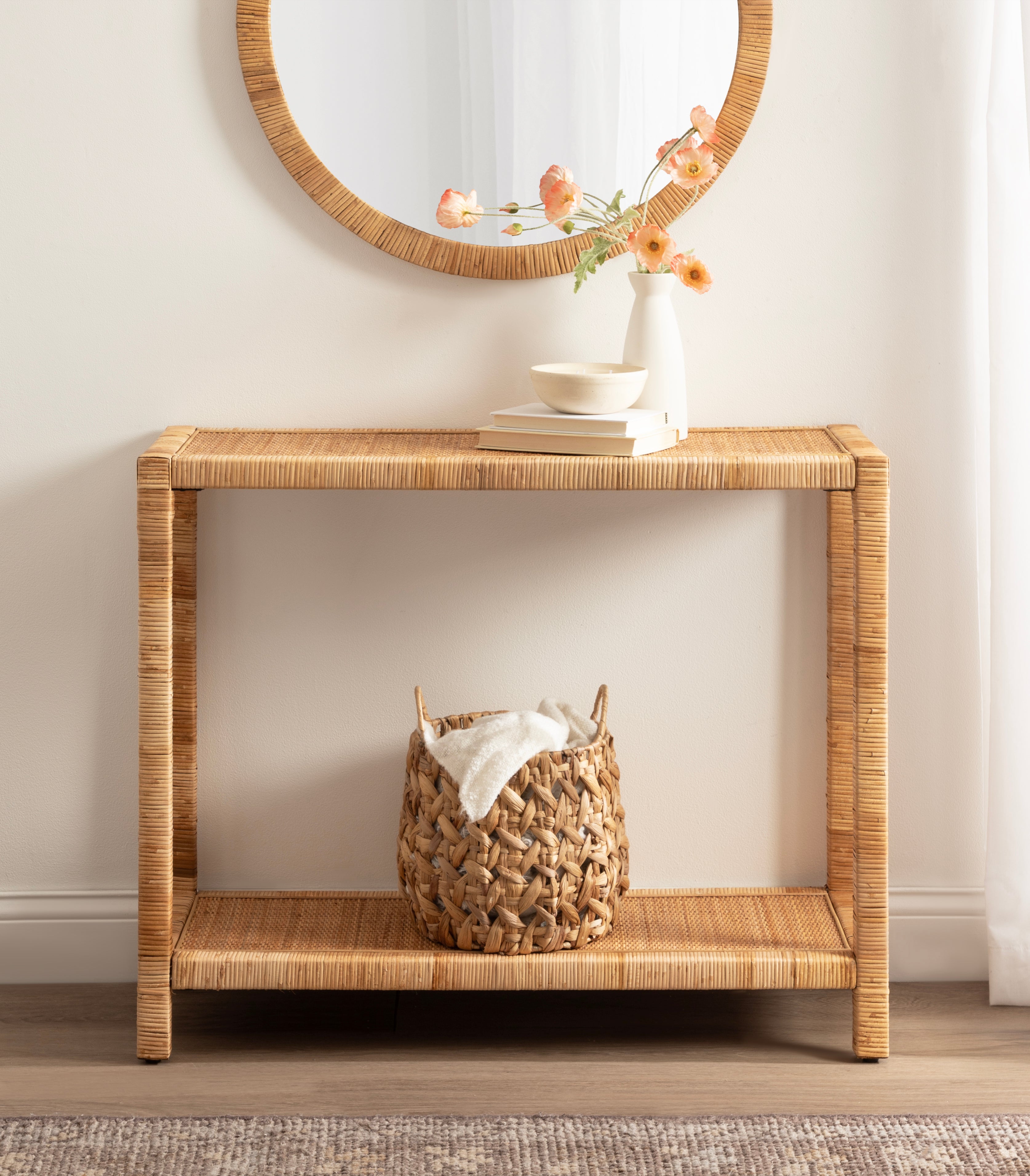 Rattan Console Table