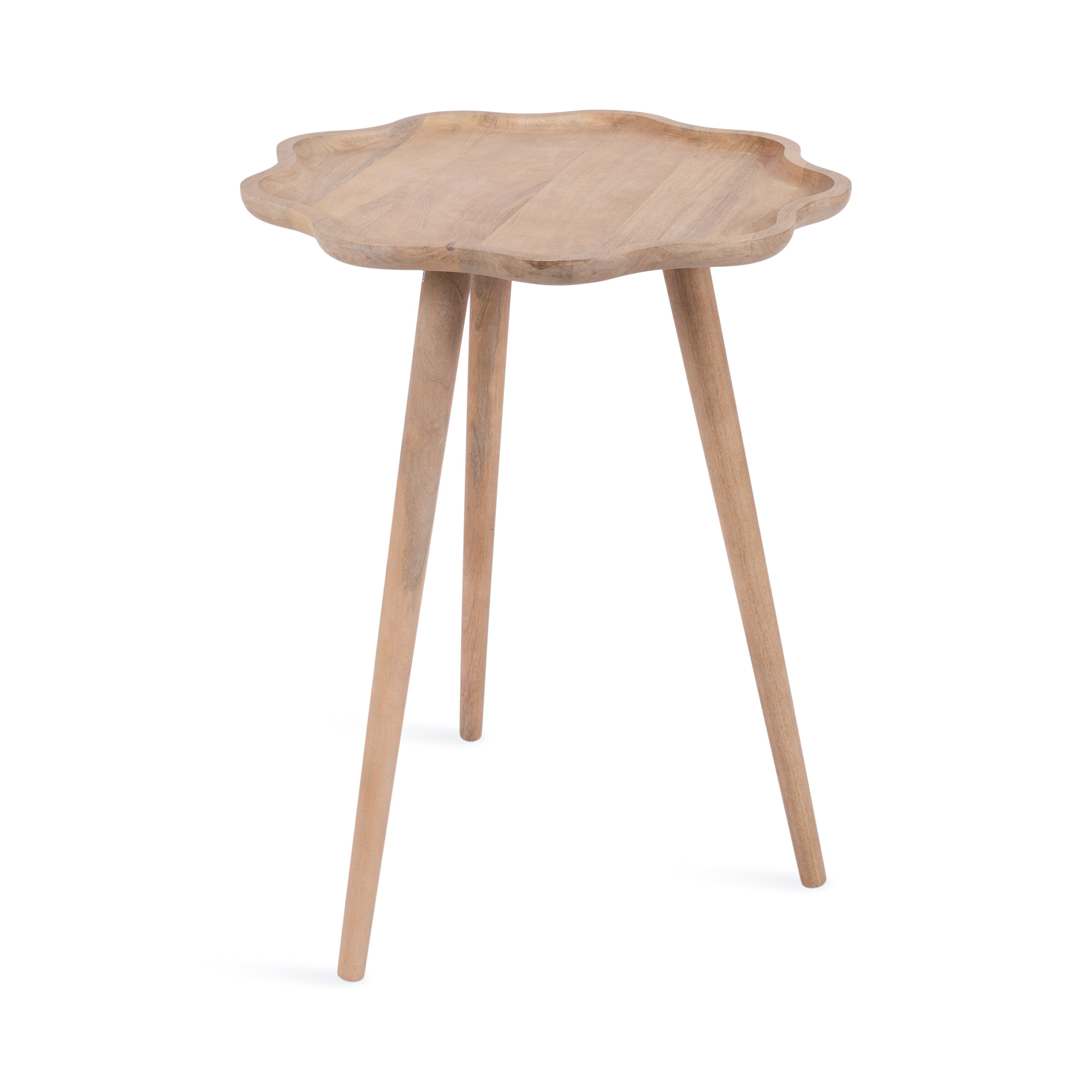 Scallop-Edge Side Table
