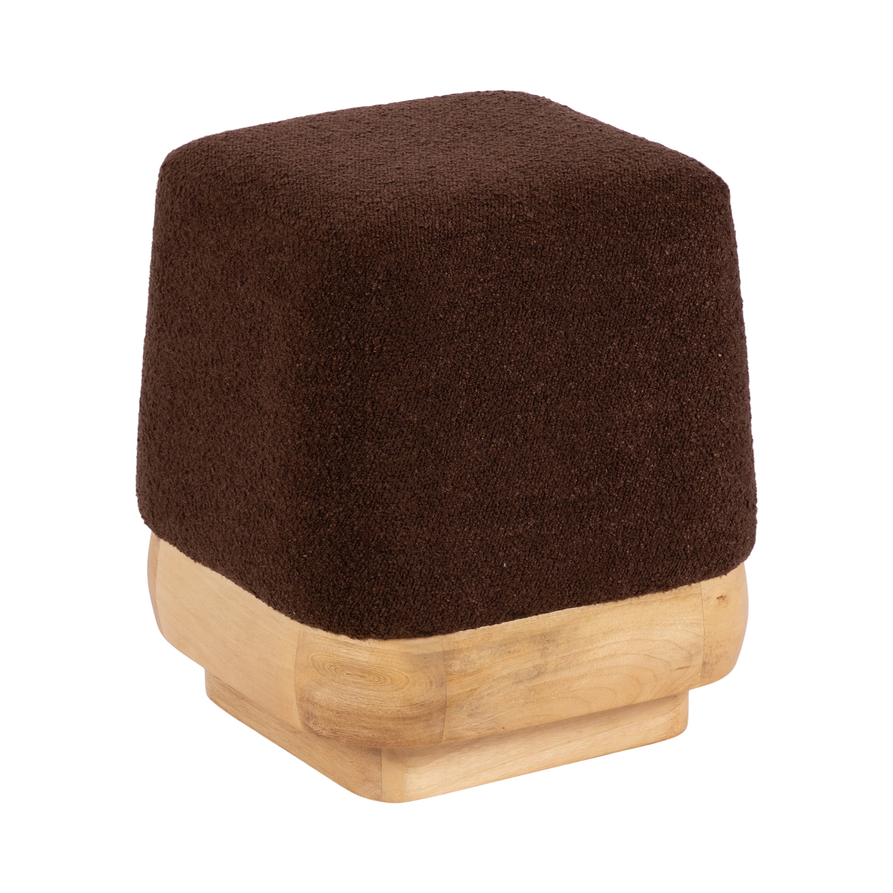 Scallop-Edge Square Ottoman