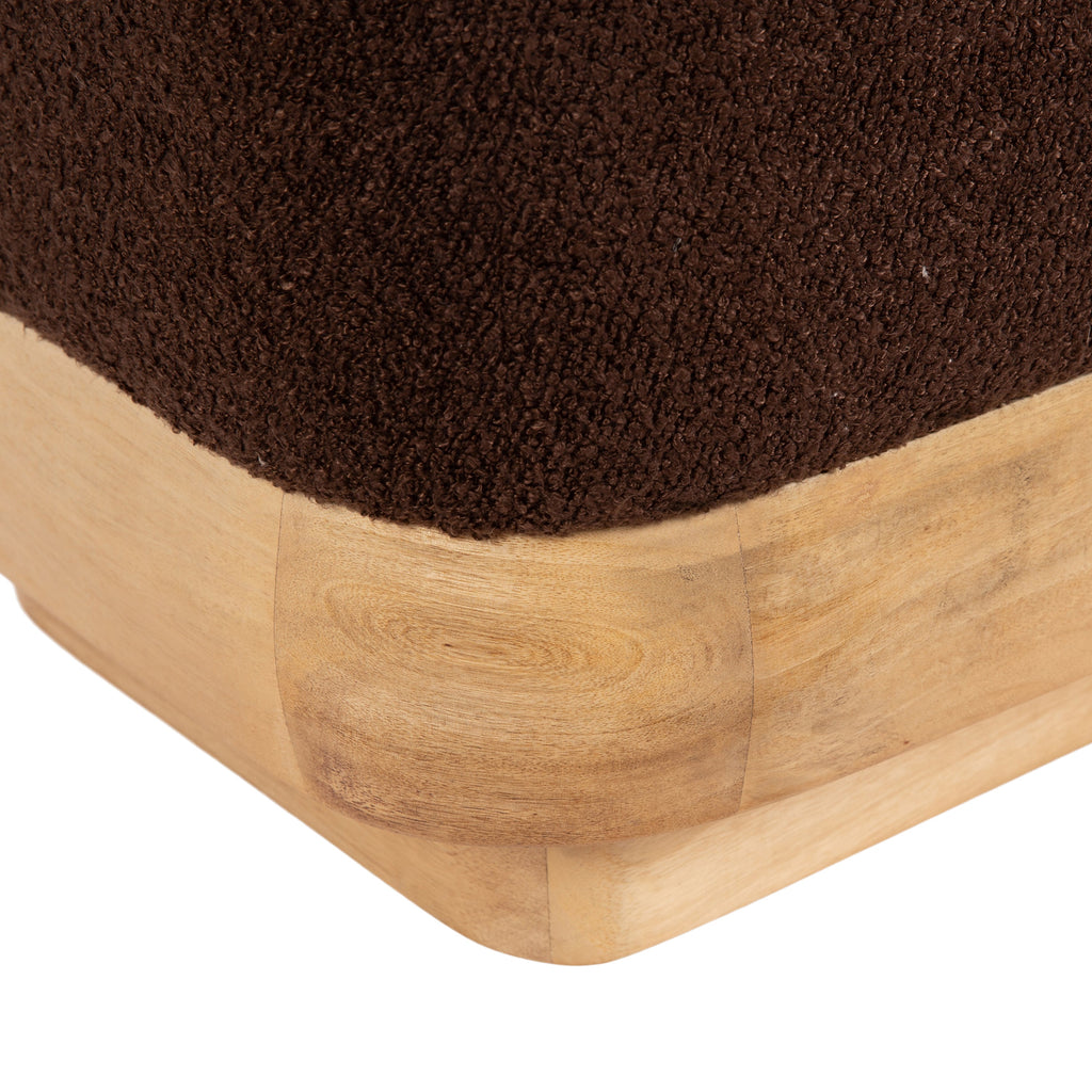 Scallop-Edge Square Ottoman