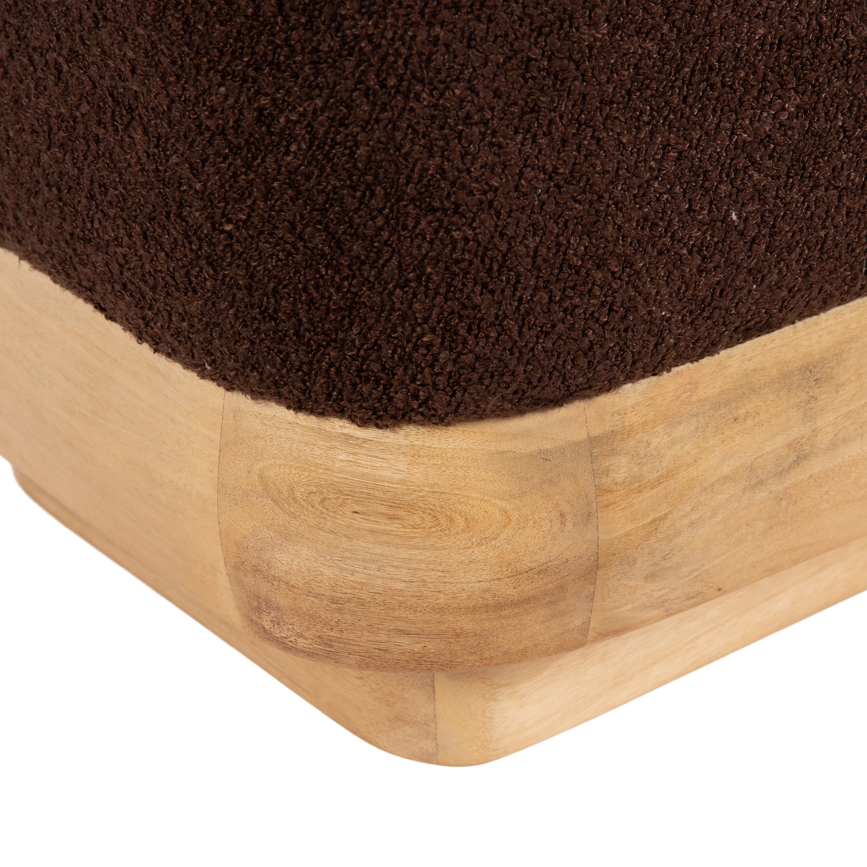Scallop-Edge Square Ottoman