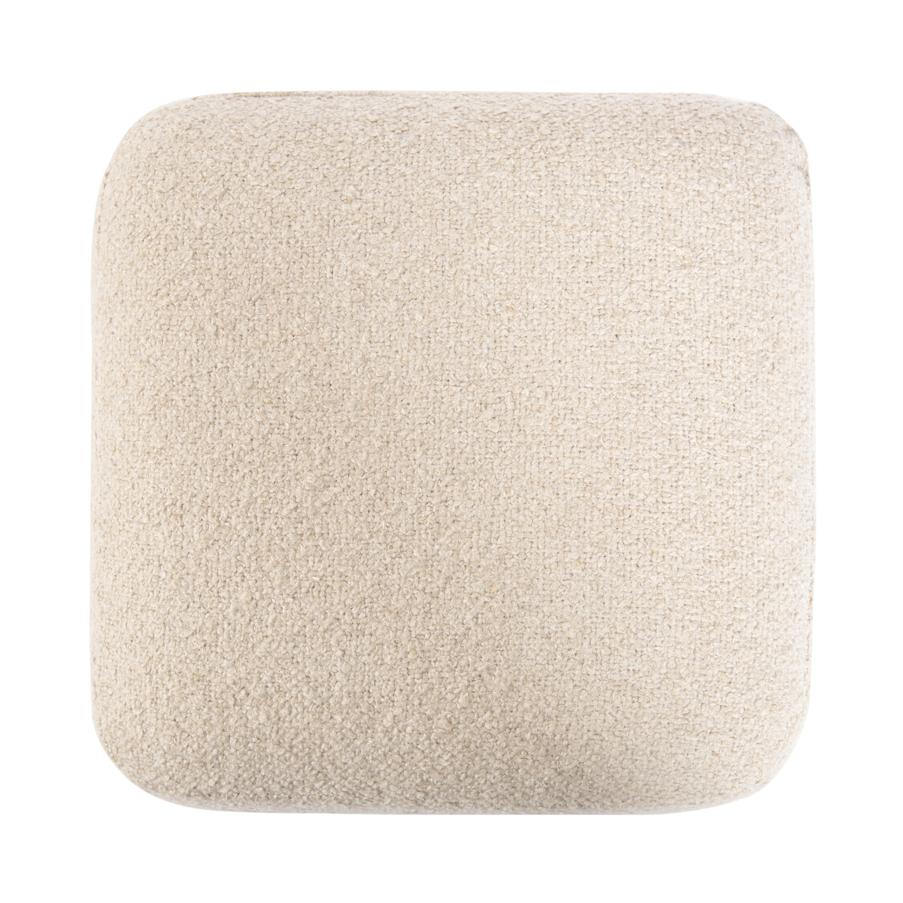 Scallop-Edge Square Ottoman