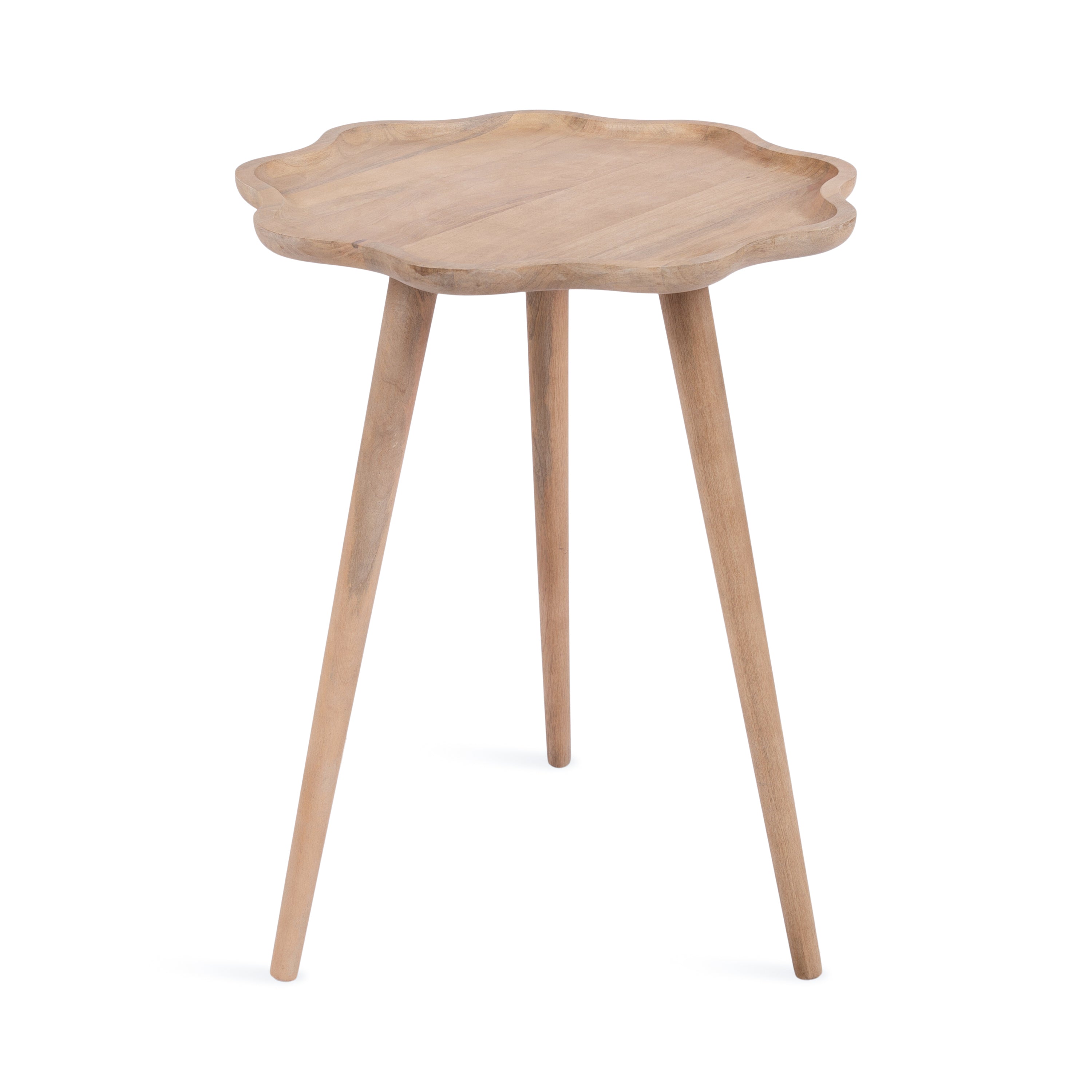 Scallop-Edge Side Table