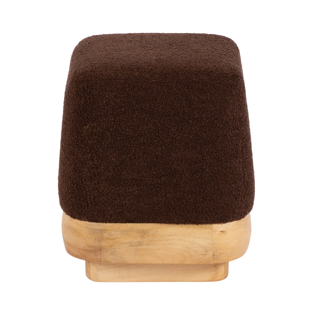 Scallop-Edge Square Ottoman