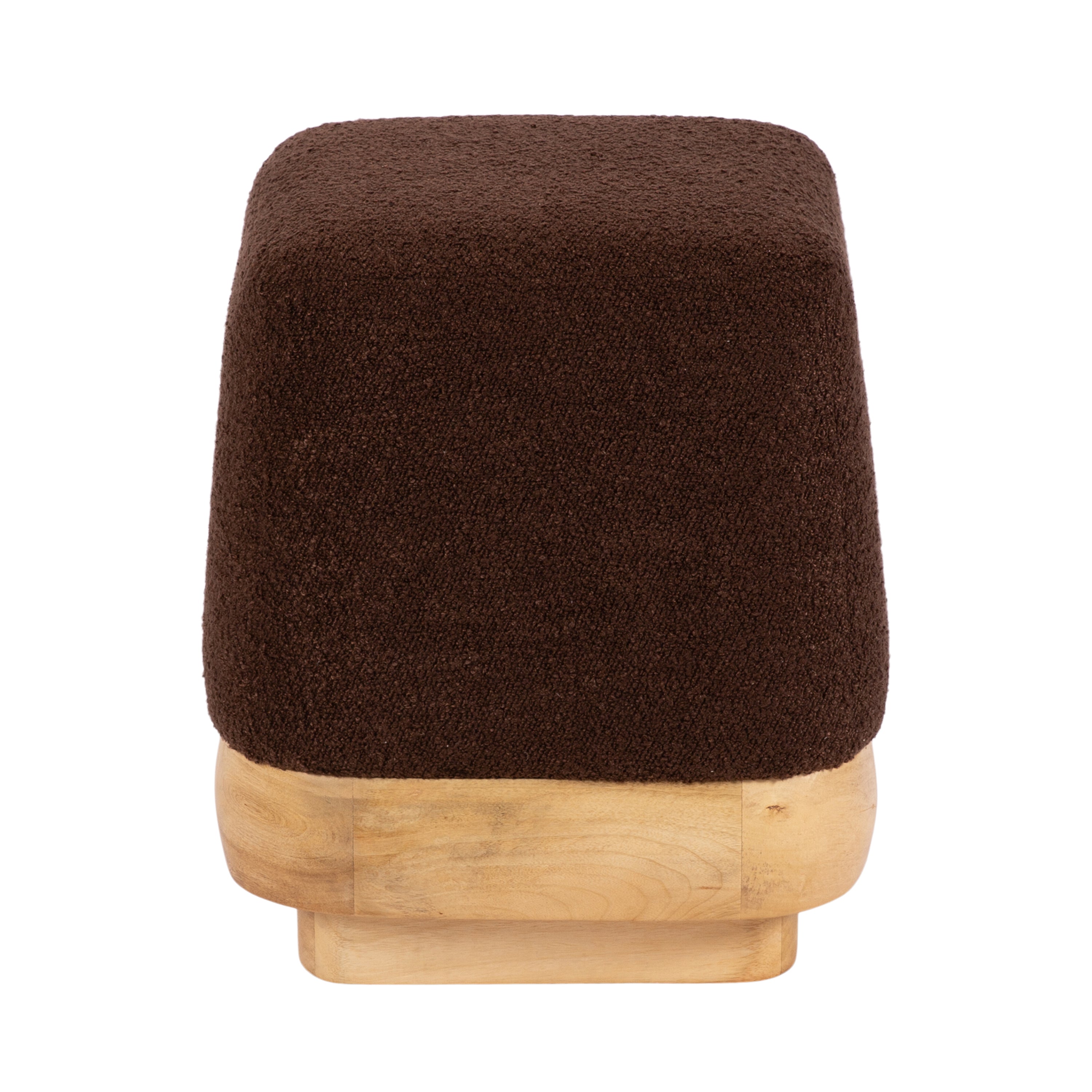 Scallop-Edge Square Ottoman